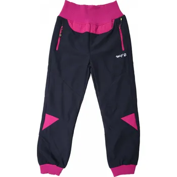 Dívčí kalhoty Dívčí zateplené softshellové kalhoty tm. modré WOLF B2399 Velikost: 98