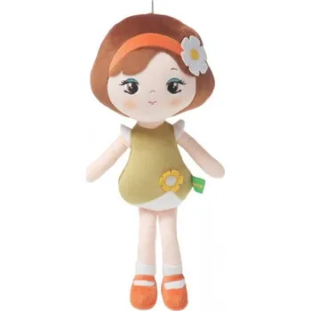 Panenka LEVENYA PLYŠ Panenka látková Roma textilní hadrová na mazlení do postýlky