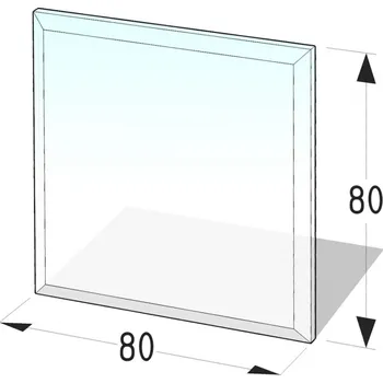LIENBACHER 8 mm sklo podkladové pod kamna – čtverec 80/80 cm