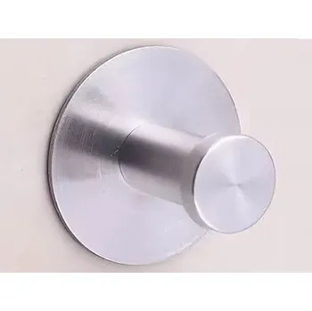 Věšák Nerezový samolepící kruhový háček do koupelny, Heavy Duty kulatý držák ručníků (matný nerez)