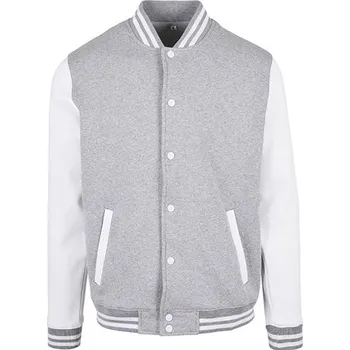 Pánská mikina Build Your Brand Pánská mikina BB004 Heather Grey-White XL