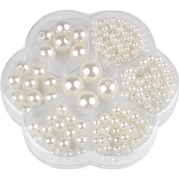 Dětské navlékací korálky Sada plastových voskových korálků v boxu