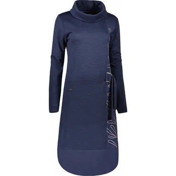 Dámská mikina Dámské mikinové šaty KIXMI RENIE TMAVĚ MODRÁ XS