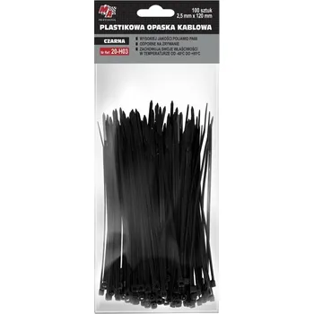 Organizace kabelů MA Professional Stahovací páska černá 2,5 x 120mm, 100ks