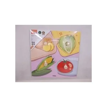 Dřevěná hračka Vkládačka zelenina dřevěná s úchyty