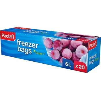 Sáček na potraviny PACLAN zamrazovací sáčky s drátkem 6 L, 20 ks