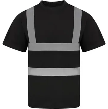 Pánské tričko Korntex Hi-Vis piqué tričko Barcelona z polybavlny Barva: Černá, Velikost: 3XL KX074