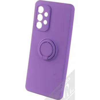 Pouzdro na mobilní telefon 1Mcz Grip Ring Skinny ochranný kryt s držákem na prst pro Samsung Galaxy A53 5G fialová (violet)