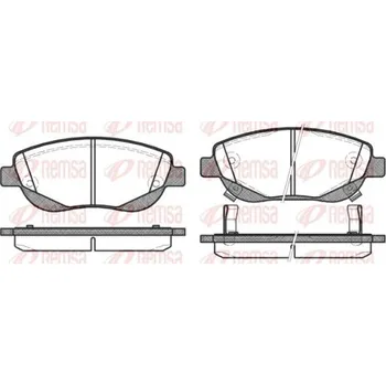 Brzdová destička Sada brzdových destiček, kotoučová brzda REMSA 1448.02