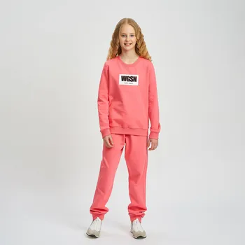 Dívčí tepláky Basic - jahodová 134