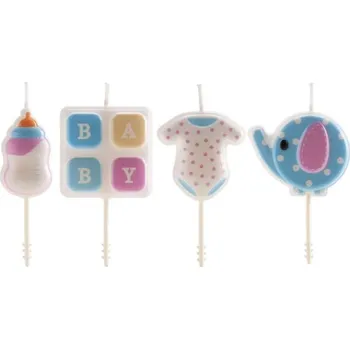 Dortová svíčka Svíčky dortové Hello Baby 4 ks