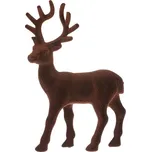 Jelen hnědý stojící sametový - 21 cm
