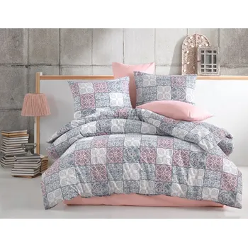 Bytový textil TipTrade Bavlněné povlečení Ceramica Pudrové 140x220 + 70x90 cm