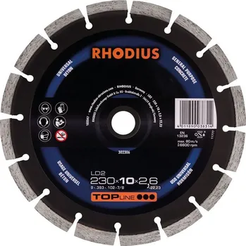 Řezný kotouč Rhodius 302303 | Diamantový řezný kotouč LD2 125x10,0x2,4x22,23 mm