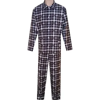Pánské pyžamo Pánské Pyžamo Flanelové FOLTÝN PF17 šedočerná kostka Velikost: 5XL, Materiál: Flanel