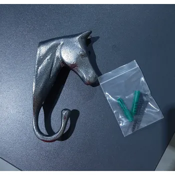 Věšák na sedlo a uzdečku Umbria Equitazione Držák na uzdečky Umbria Equitazione, s hlavou koně, grey