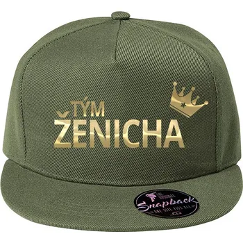 Kšiltovka Pánská snapback kšiltovka Tým ženicha 2, Barva Khaki, Velikost 20,5×11 cm , Canvas Kšiltovka snapback Bezvatriko.cz 2123