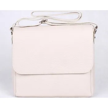 Kabelka Střední kožená světlá latté crossbody kabelka/podél těla Vera Pelle 62