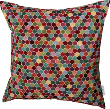 Dekorativní polštářek Dekorační polštář barevná včelí plástev, 45x45 cm