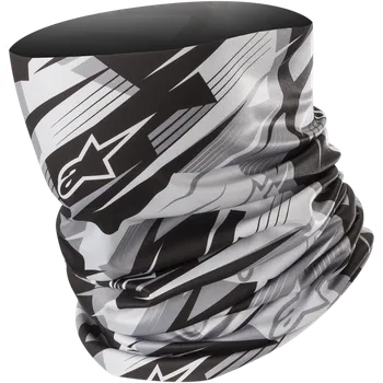 Nákrčník Lehký bezešvý nákrčník / tuba / šátek ALPINESTARS NECKTUBE BLURRED barva černá/šedá