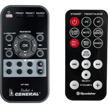 Dálkový ovladač ROADSTAR HIF-8892 D+BT - dálkový ovladač duplikát