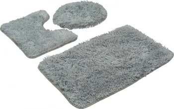 Tutumi Soft sada koupelnových koberečků 78 x 50, 40 x 35, 48 x 38 cm šedá