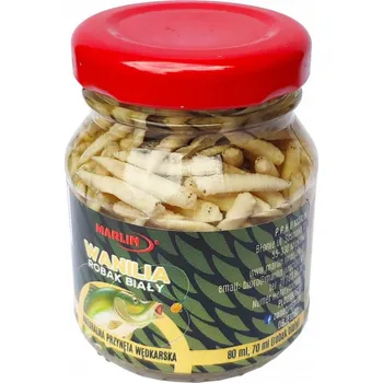 Návnadová surovina MARLIN - Bílý masný červ v nálevu