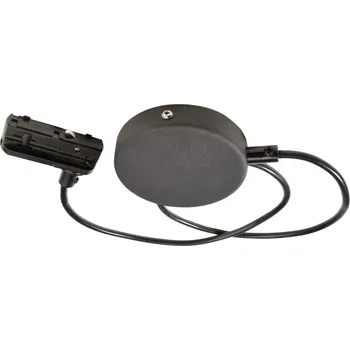 Bodové svítidlo Deko-Light 1-fázový kolejnicový systém, D One flexibilní napájení kabel se stropní krytkou, 220-240V černá RAL 9011 1000 mm 720011