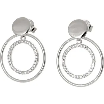 Šperk Stříbrné náušnice s čirými zirkony AGUP2274