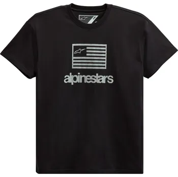 Pánské tričko Triko FLAG TEE, ALPINESTARS (černá/bílá) (Velikost: L)