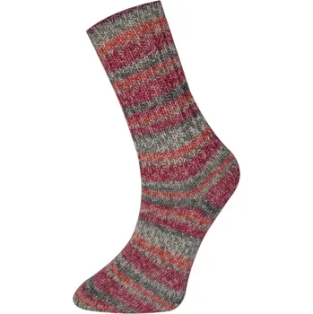 Příze Himalaya Socks 160-02 - červená, šedá, bílá
