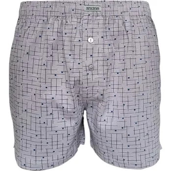 Trenýrky Andrie PS 5628 světle šedé pánské trenýrky Barva: šedá světlá, Velikost: M