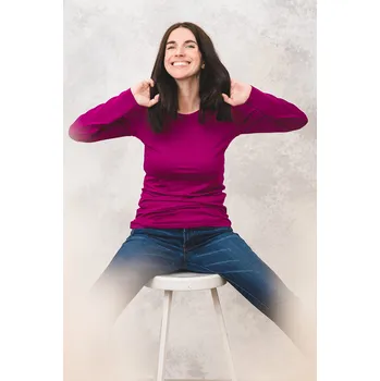 Dámské tričko Bambusové tričko s dlouhým rukávem Meracus Kristin ostružinové (MEF014) S