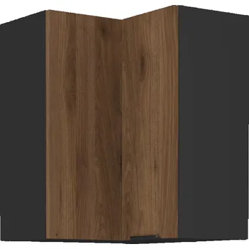 Kuchyňská linka Horní skříňka rohová 60 x 60 GN-72 (90°) 2F Monza černá matná / ořech okapi