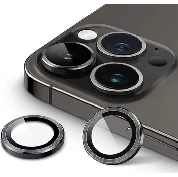 Metalické ochranné sklo na čočku fotoaparátu a kamery pro Samsung Galaxy Z Flip5 5G F731B - černé