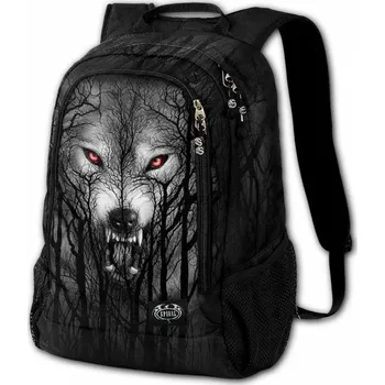 Dětský batoh Forest Wolf, divoký vlk - Batoh - Spiral UK (Lehké dvoukomorové batohy ve stylu gotické a temné fantazie. Ideální pro školy a práce. Zadní část je velmi prostorná s další kapsou na notebook. V menší přední přihrádce jsou dva přihrádky na drobnosti (např. 