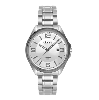Hodinky LAVVU Pánské stříbrné hodinky se safírovým sklem HERNING Grey LWM0097 (POŠTOVNÉ ZDARMA!!! )