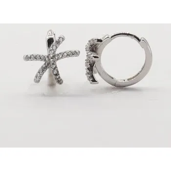 Náušnice Stříbrné náušnice kamenové kroužky