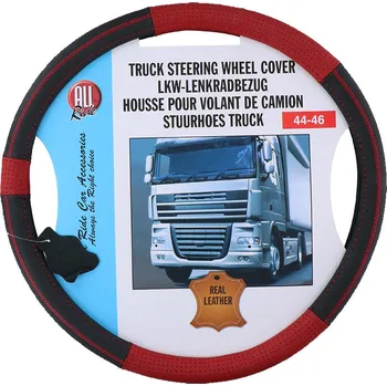 Potah na volant All Ride Kožený potah na volant 44-46 cm černý/červený