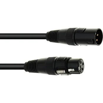 Audio kabel Eurolite DMX kabel XLR 3pin, 10m délka, černý