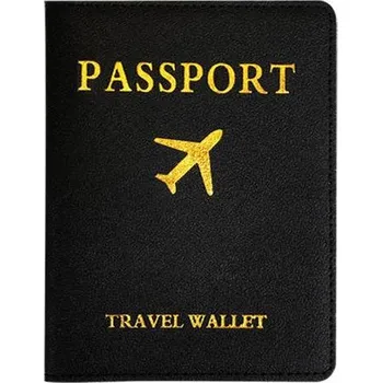 Obal na doklad Obal na cestovní pas s adresním štítkem - Černá