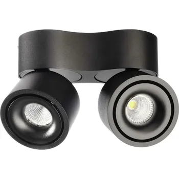 Deko-Light stropní přisazené svítidlo, Uni II Mini Double, Tilt, 21 W, DIM, 2700 K, 220-240V 1240 lm 160 mm černá 348236