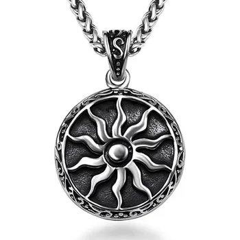 Náhrdelník B-TOP Vintage náhrdelník z nerezové oceli s amuletem Boha Slunce Typ: Typ 1