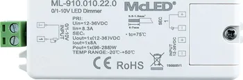 Ovladač světel McLED ML-910.010.22.0 stmívač pro řízení jasu potenciometrem