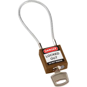 Visací zámek Compact Cable Padlock Brown 20cm KD