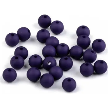 Dětské navlékací korálky Plastové korálky 10mm (5ks) tm. modré