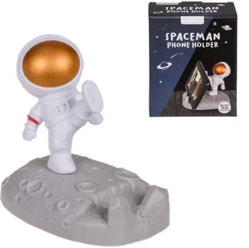 Vesmírný stojan na mobil ASTRONAUT – zlaté hledí (Praktický stojan ve tvaru kosmonauta na mobilní telefon - zlatá)