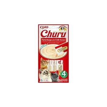 Pamlsek pro kočku Churu Cat Tuna Recipe with Crab Flavor 4x14g
