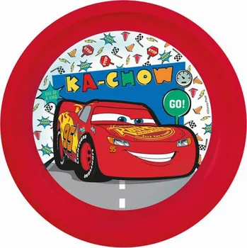Talíř VETRO PLUS Talíř plastový mělký CARS 22 cm