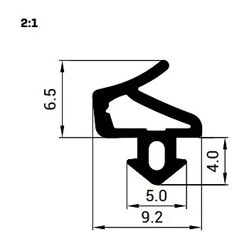 Těsnění plastových oken EPDM OS1251 pro okna SALAMANDER Varianta: těsnění OS1251 1 metr